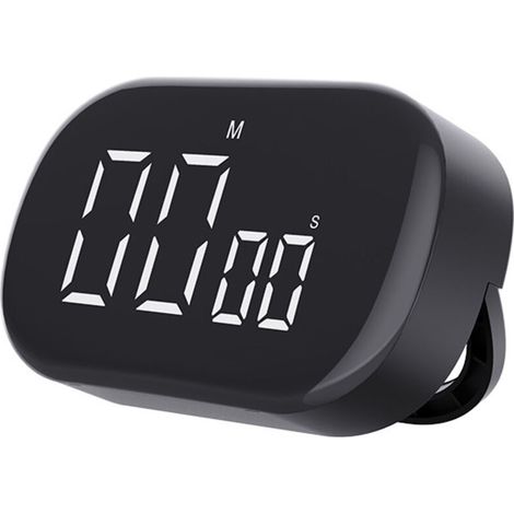 Minuteur de cuisine noir - compte à rebours -