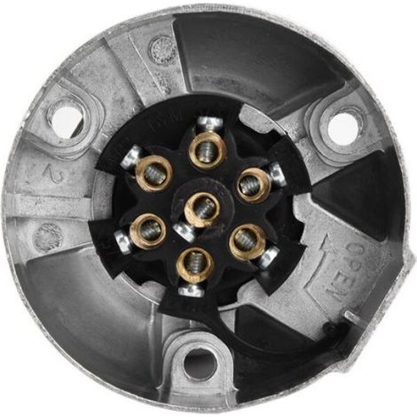 Prise De Remorque 7 Broches - 12 V - Compatible Véhicules Français - Norme Européenne - 1 Pièce (1/5)
