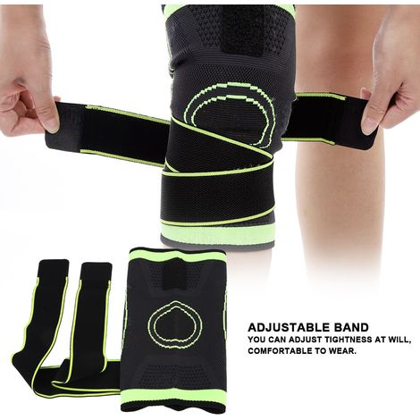 Genouillère de Sport Réglable pour Activités en Intérieur et Extérieur - Protection Verte (1/5)