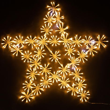 65Cm Starburst Star Shape Silhouette with 360 Warm White LEDs Twinkling Micro LED Lights Christmas Display (1/5)