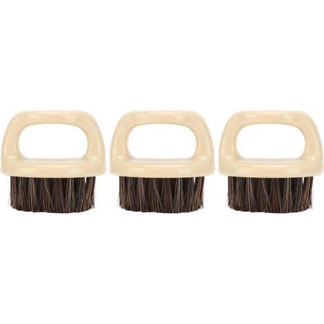 3 Brosse à raser anneau poignée homme barbe poils doux peigne sans bavure outil de coiffure nettoyage salon (1/5)