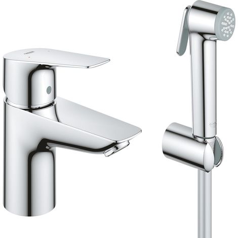 Grohe – Mitigeur de lavabo monocommande 23773001 – Douchette extractible – Finition chrome – Cartouche céramique 35 mm – Mousseur 5,7 l/min (1/5)