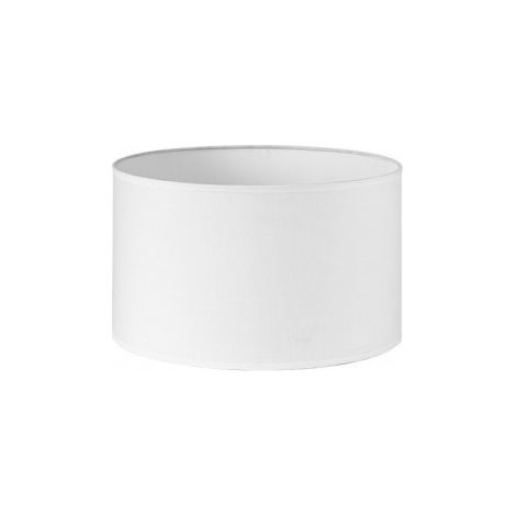 Paralume Cilindro Dori E27 Bianco 30Dx30dx20h Cm Tessuto Popeline