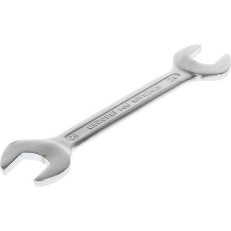 Clé à fourche double, Taille 24+26 mm, Métrique, Courte, Clé, Clé plate, Longueur 245 mm (1/3)