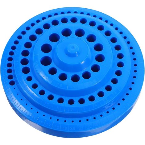 Boîte de Rangement Organiseurs pour Forets en Plastique Bleu 100 Trous, Base Plate et Solide pour Forets de Manucure Professionnels (1/5)