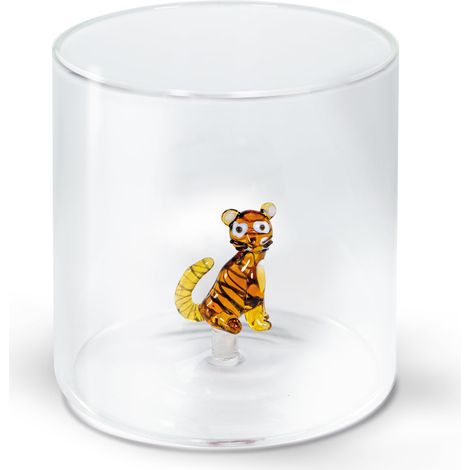 Bicchiere Vetro Borosilicato 250 ml Gatto Tigrato WD LIFESTYLE