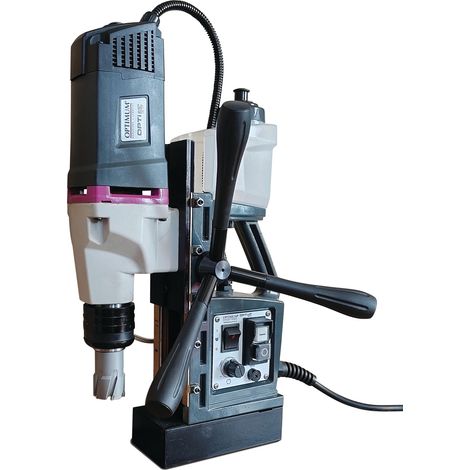Perceuse magnétique haute performance jusque ø 35x35 mm Weldon 19 mm 1,6 kW aimant 14800 N vitesse variable Optidrill DM35V 230V (1/5)