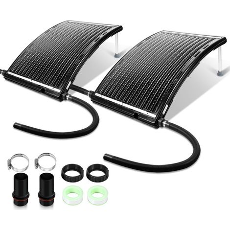 SWANEW Pannello solare curvo per piscine 15 L, Ø38 mm, 110x65cm, 2 pezzi (1/5)