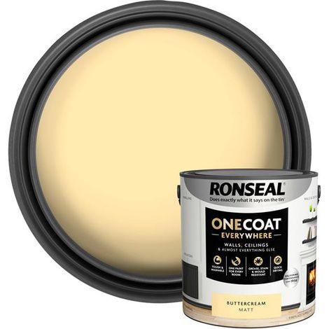 Ronseal One Coat Everywhere Interior Paint Buttercream Matt 2.5L