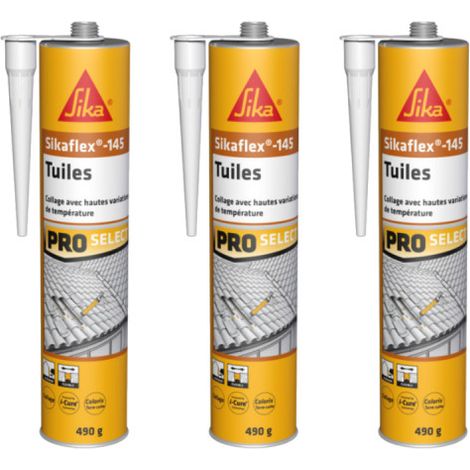 Set di 3 adesivi flessibili per piastrelle SIKA Sikaflex 145 - 490g