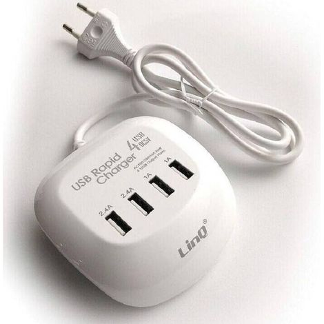 Linq - Multipresa Caricatore Ricarica Rapido 20w 4 Porte Usb T-4a04 Caricabatterie Multiporta - (1/5)