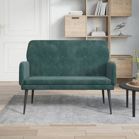 Banc moderne, Banquette de salon,chambre Vert foncé 108x79x79 cm Velours NKK76108 (1/5)