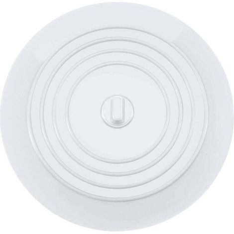 Tappo in silicone per vasca da bagno, tappo per lavello da cucina, diametro 15 cm, adatto per cucina, bagno e lavanderia, tappo di scarico universale (4 pezzi, bianco) - Crezuo