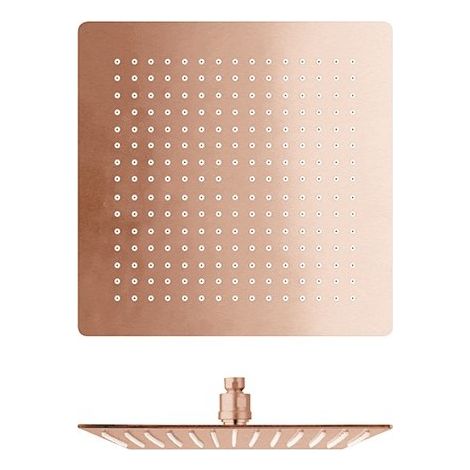 Pomme De Douche Sandwich Inox Carre Or Rose Brosse Robinetterie HYDROTHERAPIE - CRISTINA ONDYNA PD96334P (1/2)
