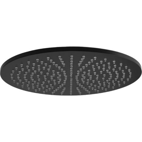 Soffione tondo in ottone nero opaco modello master  1/2 - 1 getto - 225mm  Rubinetteria paffoni spa
