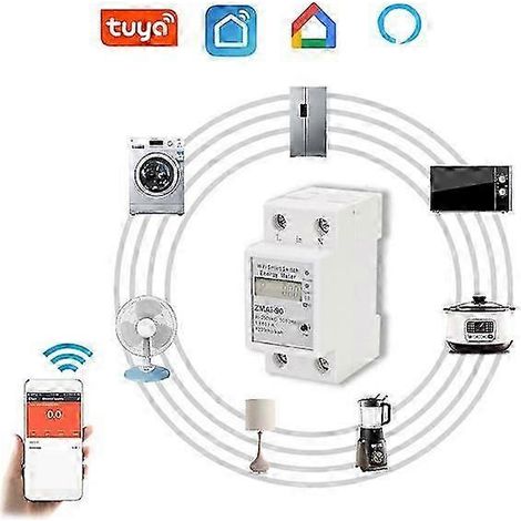 Compteur d'énergie intelligent qui fournit des informations sur la consommation d'énergie du foyer, aidant la famille à être plus efficace, mieux informée et plus sûre.