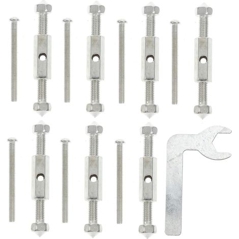 Tige de Support pour Boîte Électrique 86 Type, Kit de Réparation 10 Pièces Acier Argenté, Texture Robuste et Antirouille, Outil de Réparation de Coffret Mural et Prise Réglable (1/5)