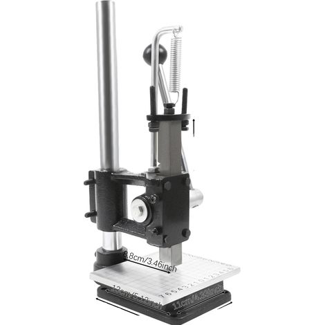Lederlochmaschine, manuelle Bedienung, höhenverstellbar, schwarz (1/2)
