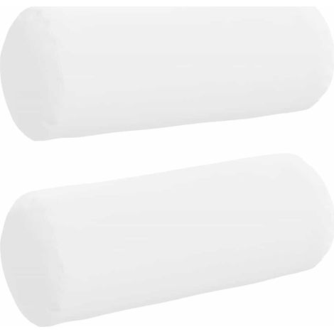 Maison Exclusive - Bolsterkissen 2 Stück Weiß Ø 15 x 40 cm Stoff
