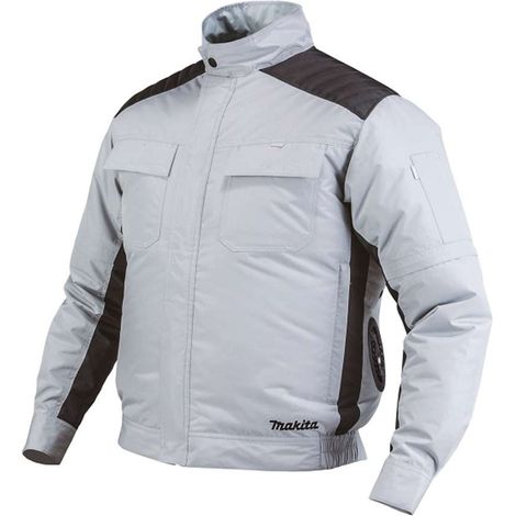 Makita - Chaqueta  a batería de 18V con ventiladores, talla L, sin batería ni cargador DFJ416AL (1/2)