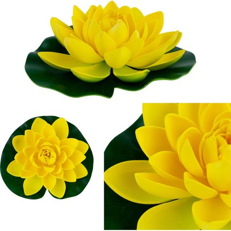 CV07908-3 NENÚFLOR DE LOTO ARTIFICIAL FLOTANTE PARA ESTANQUE