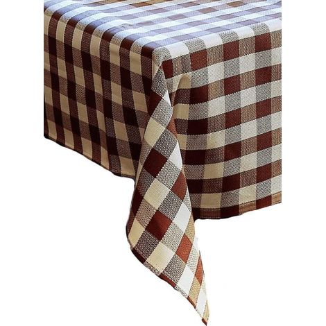 Tapis Duk 140x180 cm Noir et Blanc à Carreaux, 100% Coton, Nappe Quadrillée pour Table, Tissu Épais et Durable, Usage Quotidien et Cérémonies (1/4)