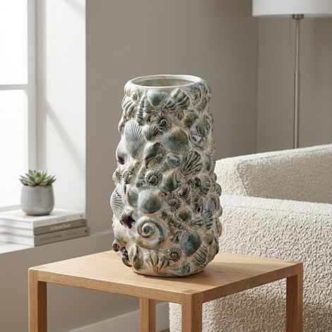 Coastal Shell Embossed Display Vase (1/2)