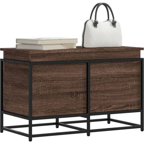 Aufbewahrungsbox mit Deckel Eichen-Optik 80x40x51,5 cm