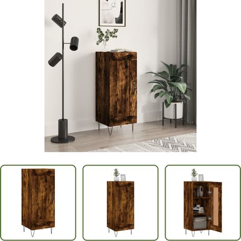 Buffet chêne - Buffet Chêne fumé 34,5x34x90 cm Bois d'ingénierie (1/5)