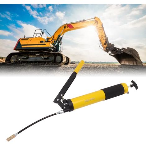 Pistolet à Graisse Manuelle Haute Pression 600CC pour Camions, Excavatrices, Bulldozers - Jaune - Simple Piston-KZQ (1/5)