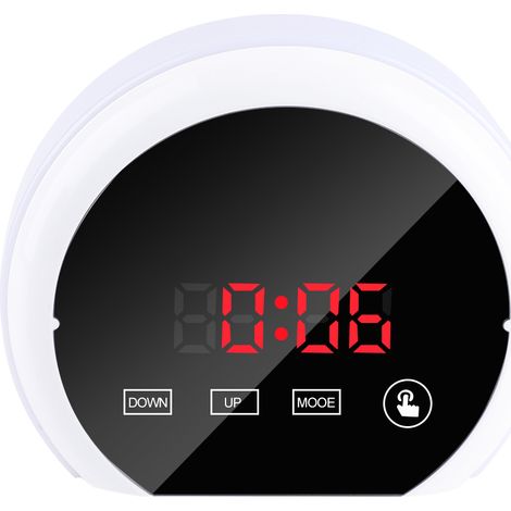 Réveil Numérique Avec Veilleuse LED Colorée Et Port USB Double - Affichage Horloge Numérique - Température Intérieure - Mode Nuit Automatique - 1 Pièce (1/5)
