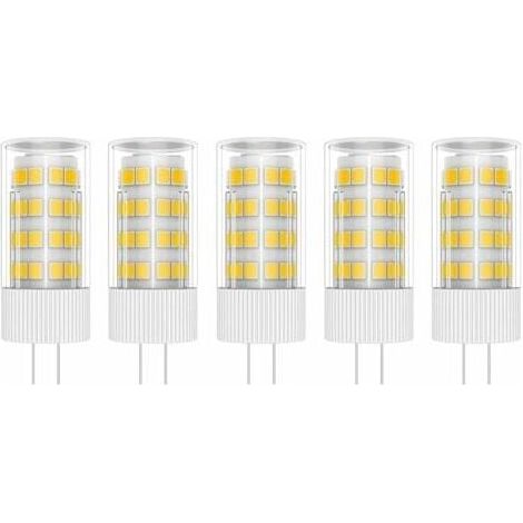 lampadine LED G4 da 5 W, 51 SMD 2835 LED, luce bianca calda 3000 K, equivalenti a lampade alogene da 50 W, AC/DC 220 V. (1/4)
