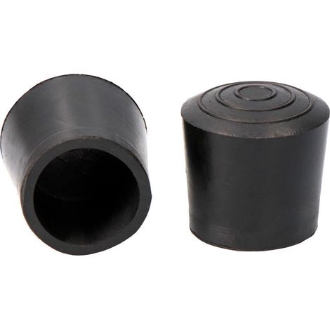 Tapón exterior de caucho negro de ø22mm