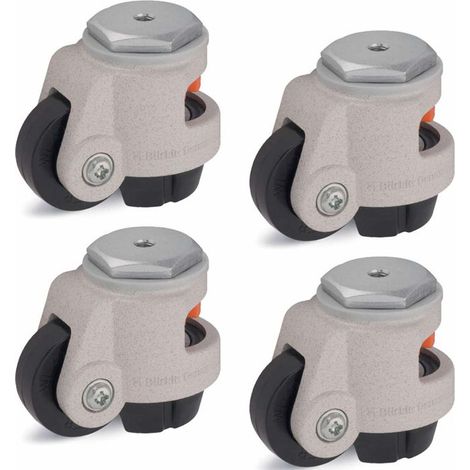 Roulotte per attrezzature da cantiere - BLICKLE - Livellamento Castor 50 mm - Confezione da 4 - Capacità 50 kg