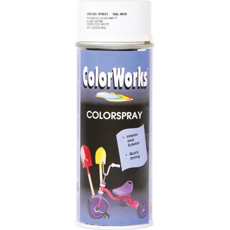 Satin-Sprayfarbe 400ml Weiß - Colorworks
