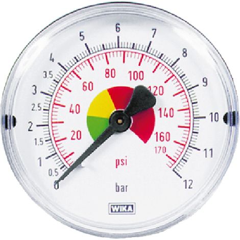 A.N.I. Manometro 63 - Fil. 1/4' Attacco Maschio.
