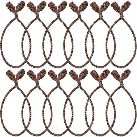 Lot de 12 attaches pour guirlandes de Noël de 50 cm (20 pouces), réutilisables et flexibles, idéales pour les rampes d'escalier et autres décorations. (1/5)