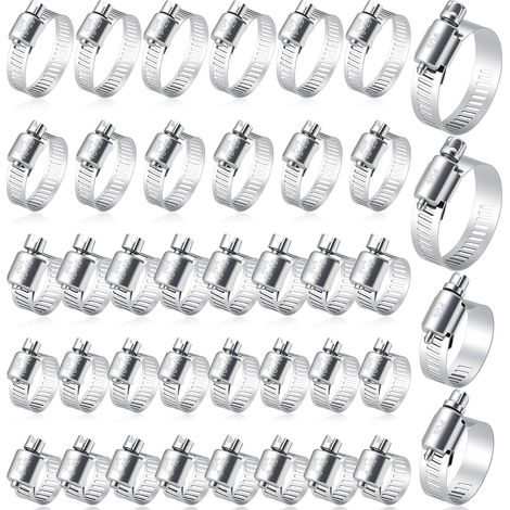 Lot de 30 clips de tuyau réglable (1/4)