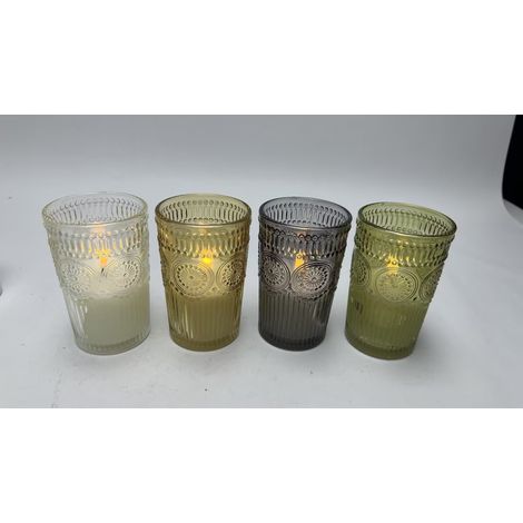 BONTURI CASA HOME DECORATION Candela Led Vetro 8 x 12,5 Cm Assortite 1 Pz