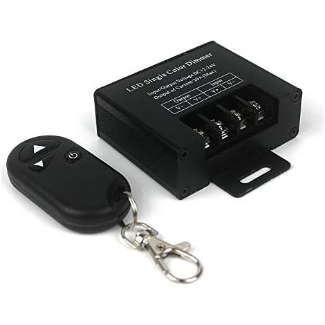 DC 12V-24V 20A LED SMD Metal Dimmer Dimmer Dimmer Wireless Remote Control Light Switch (1/5)