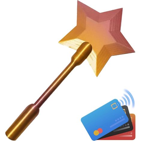 Bacchetta magica per carte di credito, bacchetta magica per pagamenti contactless, bacchetta magica 3D per carte bancarie, bacchette magiche per cosplay, per shopping, supermercato, ristorante (1/5)