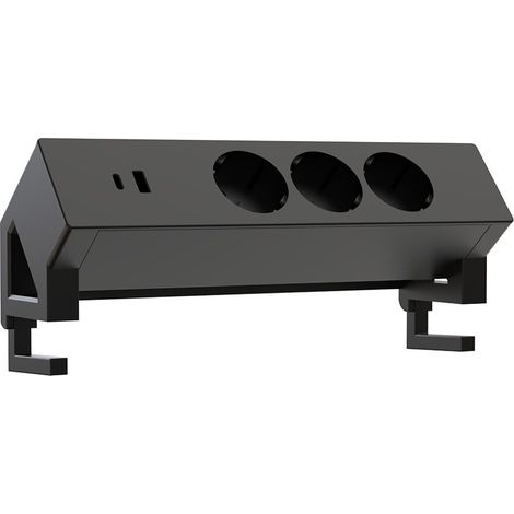 Bloc multiprises de bureau - Noir (1/3)
