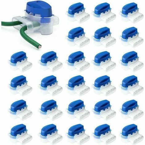 26Pcs Connecteurs De Câble Remplis Des Résines, Connecteurs De Câbles Pour Robot Tondeuse, Etanche Connecteur Fil Tondeuse Pour Jardin & Extérieur Et Tondeuse Robot Et Voiture Mower (1/5)