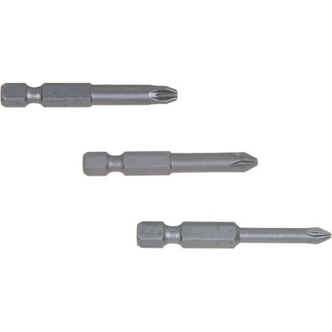 Blíster de tres puntas pozidrive 50mm 09594007