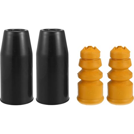 Rear Suspension Bump Stop Shock Absorber Strut Boot Kit, for Audi A4 Saloon 2007-2015, Rubber, No.8E0512137E/8K0512131B, Black Yellow, 2 Set