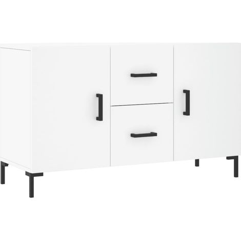 Credenza buffet cassettiera mobile contenitore organizer cucina soggiorno soggiorno 100 x 36 x 60 cm derivati del legno bianco 020030165