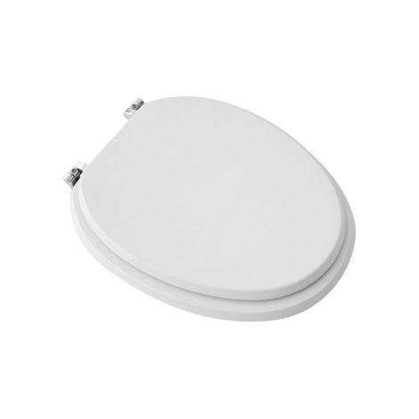 Sedile wc coprivaso per Kerasan vaso Luna 40-41,5 x 34 cm copriwater con cerniere regolabili e sedile in legno colato (1/3)