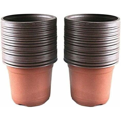 Lot de 100 Pots en Plastique pour semis et Plant, 10 cm (1/5)