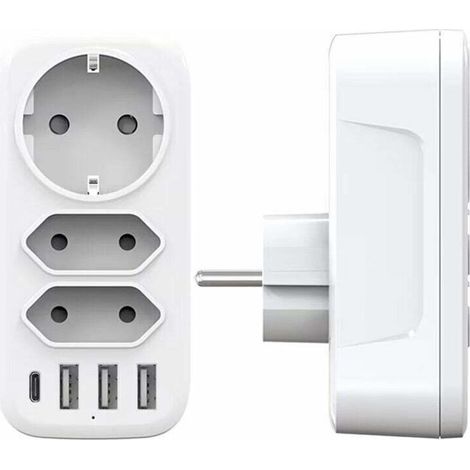 Multiprise USB prises et ports murale A chargeur multi-USB 6 en 1 4000 w 3 (1/4)
