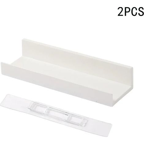 (Blanc, lot de 2) Étagère de salle de bain murale sans perçage pour flacons de shampoing, étagère d'angle pour douche, rangement maquillage, accessoire de cuisine (1/5)